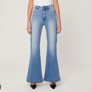 ROLLO'S Women's Classic Blue Flare Jeans